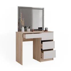 Schminktisch Sherry Sonoma 90 cm mit LED-Spiegel Vicco