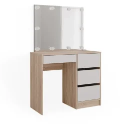 Schminktisch Sherry Sonoma 90 cm mit LED Beleuchtung Vicco