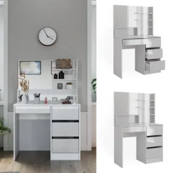 Schminktisch Sherry Weiß 80 cm mit Spiegel Vicco