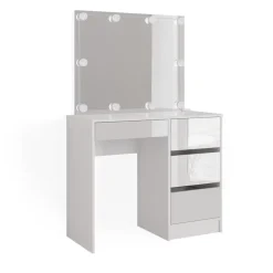 Schminktisch Sherry Weiß 90 cm mit LED Beleuchtung Vicco