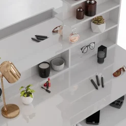 Schminktisch Sherry Weiß 120 cm mit Hocker Vicco