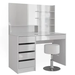 Schminktisch Sherry Weiß 120 cm mit Hocker Vicco