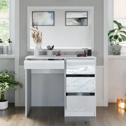 Schminktisch Sherry Weiß 90 cm ohne Spiegel Vicco