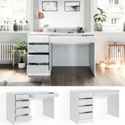 Schminktisch Sherry Weiß 120 cm Vicco