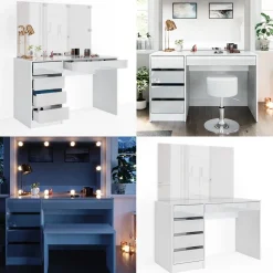 Schminktisch Sherry Weiß 120 cm Vicco