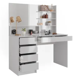 Schminktisch Sherry Weiß 120 cm mit Spiegel Vicco