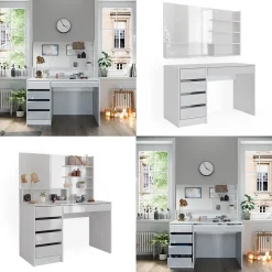 Schminktisch Sherry Weiß 120 cm mit Spiegel Vicco