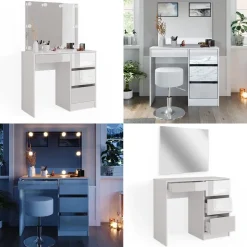 Schminktisch Sherry Weiß 90 cm Vicco