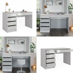 Schminktisch Sherry Weiß/Gold 120 cm ohne Spiegel Vicco