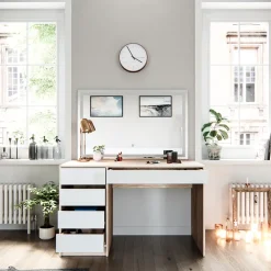 Schminktisch Sherry Weiß/Sonoma 120 cm mit LED-Spiegel Vicco