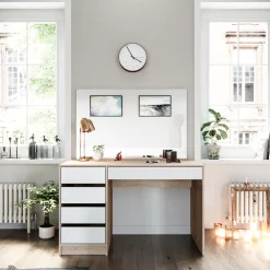 Schminktisch Sherry Weiß/Sonoma 120 cm Vicco