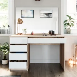 Schminktisch Sherry Weiß/Sonoma 120 cm Vicco