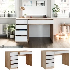 Schminktisch Sherry Weiß/Sonoma 120 cm Vicco