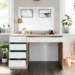 Schminktisch Sherry Weiß/Sonoma 120 cm Vicco