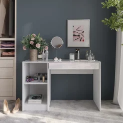 Schminktisch Sherry Weiß/Weiß Hochglanz 119.8 cm Vicco