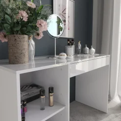 Schminktisch Sherry Weiß/Weiß Hochglanz 119.8 cm Vicco