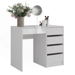 Schminktisch Sherry Weiß/Weiß Hochglanz 89.8 cm Vicco