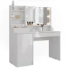 Schminktisch Sherry Weiß/Weiß Hochglanz 119.8 cm 4 Teile Vicco
