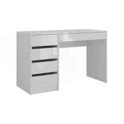 Schminktisch Sherry Weiß/Weiß Hochglanz 119.8 cm 4 Teile Vicco