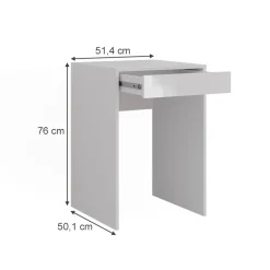 Schminktisch Sherry Weiß/Weiß Hochglanz 51.4 cm Vicco