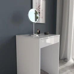 Schminktisch Sherry Weiß/Weiß Hochglanz 51.4 cm Vicco