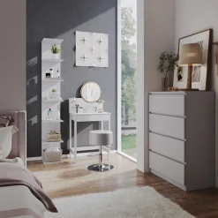 Schminktisch Surrey Weiß 60 cm mit LED-Spiegel Vicco