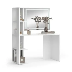 Schminktisch Tower Weiß 122.2 cm mit LED Spiegel Vicco