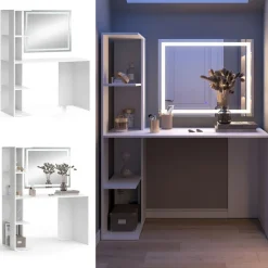 Schminktisch Tower Weiß 122.2 cm mit LED Spiegel Vicco