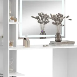 Schminktisch Tower Weiß 122.2 cm mit LED Spiegel Vicco