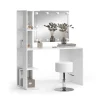 Schminktisch Tower Weiß 122.2 cm mit Beleuchtung und Hocker Vicco