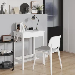 Schreibtisch Surrey Weiß 60 x 40 cm mit Schublade Vicco