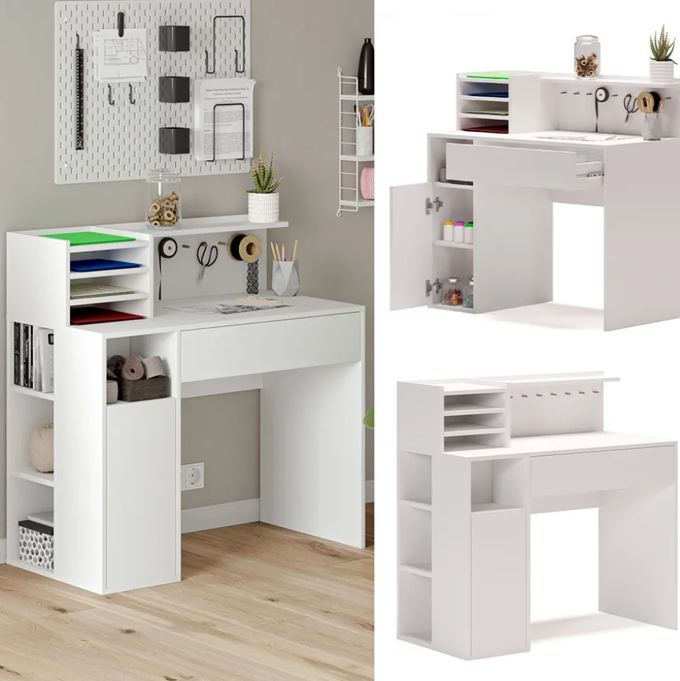 Schreibtisch Weiß 100 x 50 cm Vicco