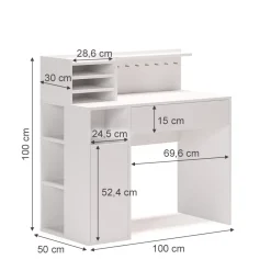 Schreibtisch Weiß 100 x 50 cm Vicco