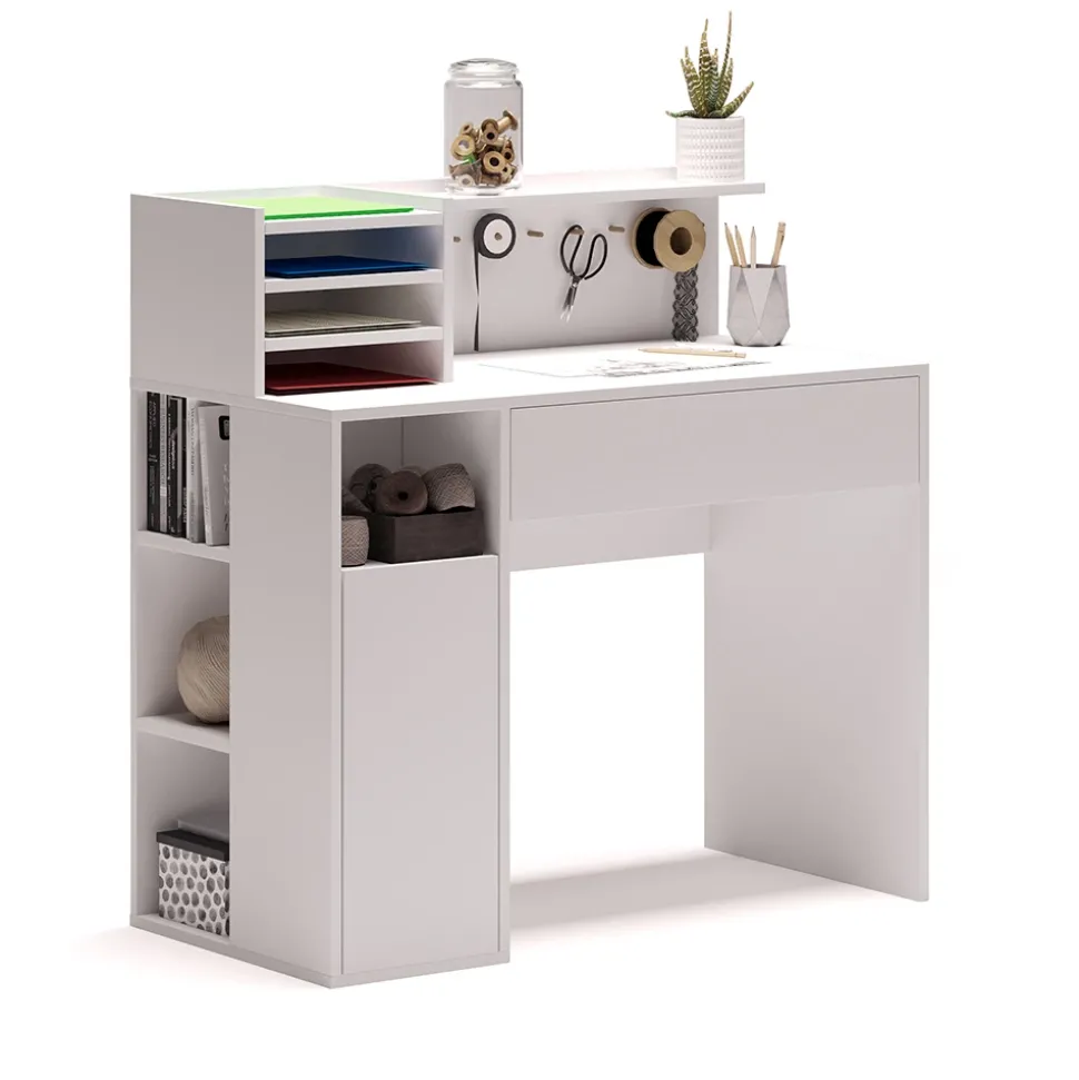 Schreibtisch Weiß 100 x 50 cm Vicco