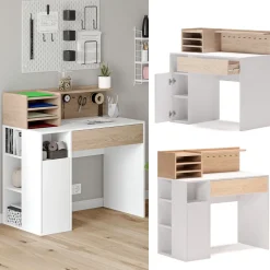 Schreibtisch Weiß/Sonoma 100 x 50 cm Vicco