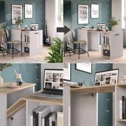 Schreibtisch Adam Greige/Artisan 60 x 50.4 cm ausziehbar Vicco