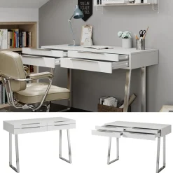 Schreibtisch Alexia Weiß 120 x 50 cm mit Schubladen Vicco