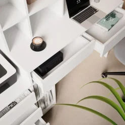 Schreibtisch Anja Weiß 139.8 x 40 cm mit Schubladen Vicco