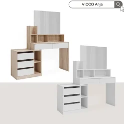 Schreibtisch Anja Weiß 139.8 x 40 cm mit Schubladen Vicco