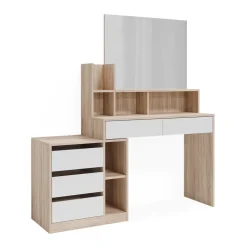 Schreibtisch Anja Weiß/Sonoma 139.8 x 40 cm mit Schubladen Vicco