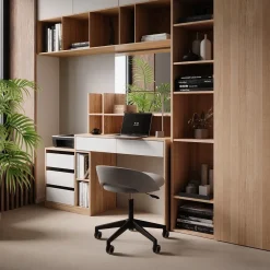 Schreibtisch Anja Weiß/Sonoma 139.8 x 40 cm mit Schubladen Vicco