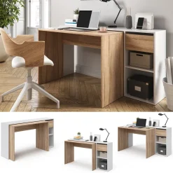 Schreibtisch Ben Weiß/Sonoma 145 x 46.4 cm Vicco