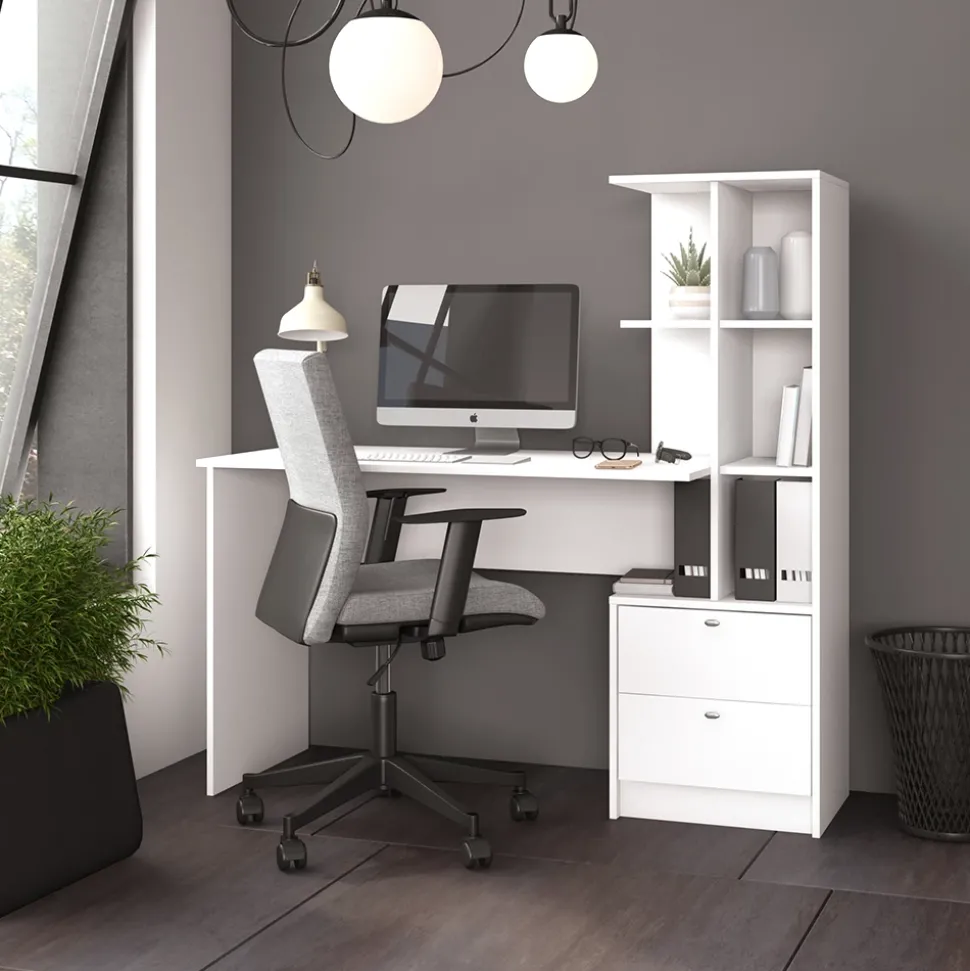 Schreibtisch Denton Weiß 136 x 55 cm Vicco