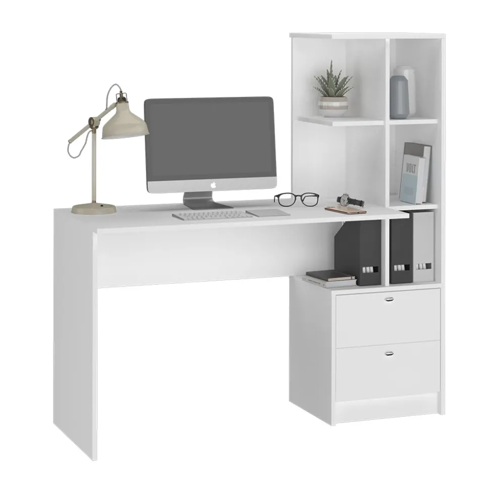 Schreibtisch Denton Weiß 136 x 55 cm Vicco