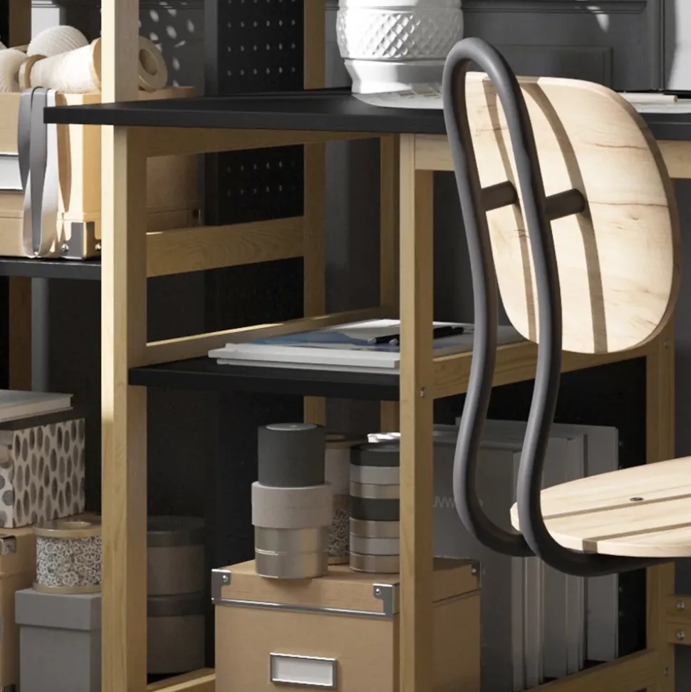 Schreibtisch Elvia Schwarz 120 x 60 cm Vicco