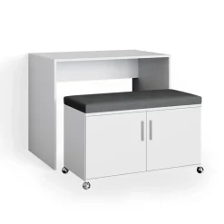 Schreibtisch Flona Weiß 93.2 cm Vicco