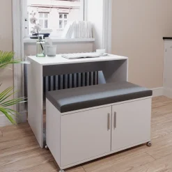 Schreibtisch Flona Weiß 93.2 cm Vicco