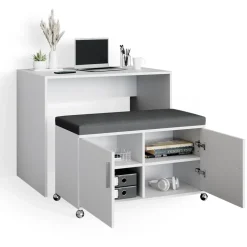 Schreibtisch Flona Weiß 93.2 cm Vicco