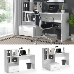 Schreibtisch Lorio Weiß 149.2 x 49.8 cm Vicco