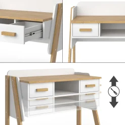 Schreibtisch Malia Weiß 97 x 51 cm Vitalispa